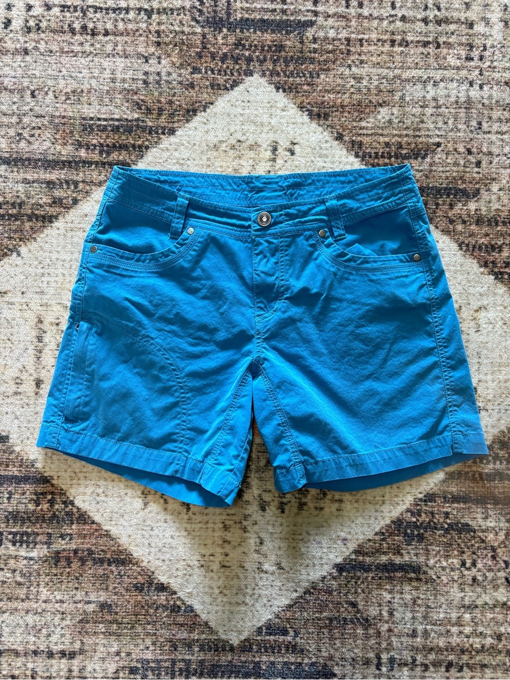Kuhl Women’s Cotton Blend Teal Blue 6” Shorts Size 8
